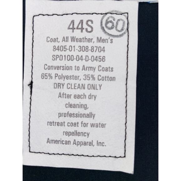 Defense Logistics Agency Garrison Collection Army All Weather Coat - Size 44S - Picture 7 of 9